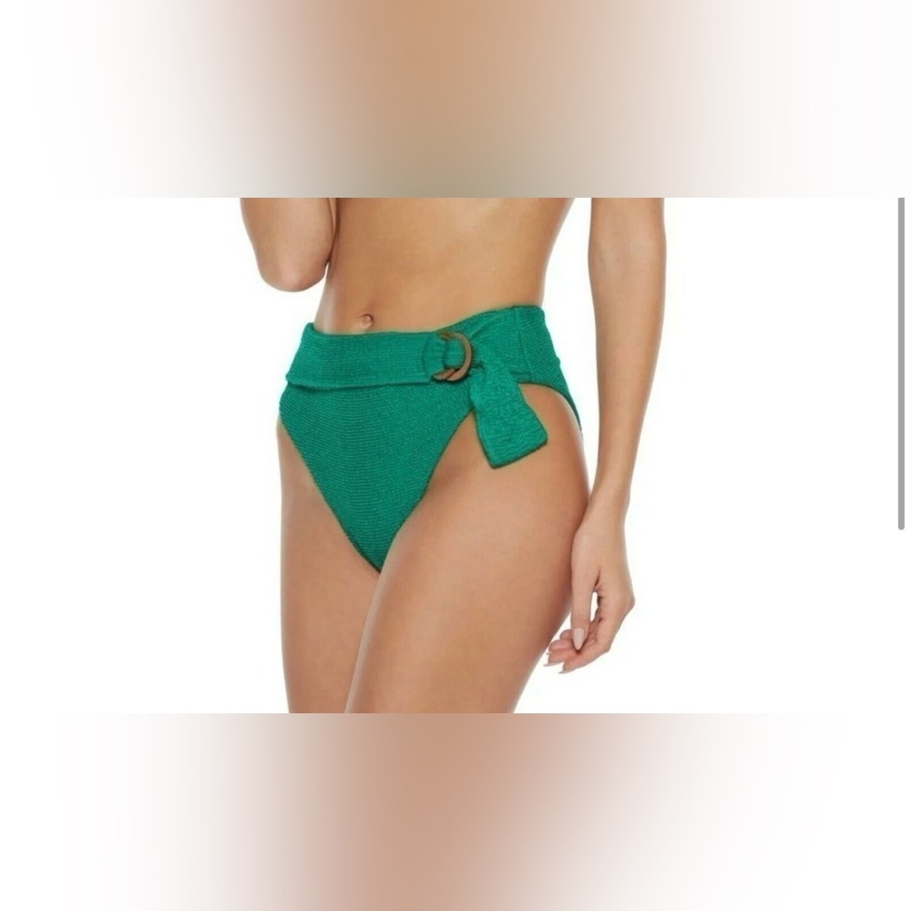 ONIA Anais belted Shirred high-rise Bikini bottom Size XS 🟢🎁